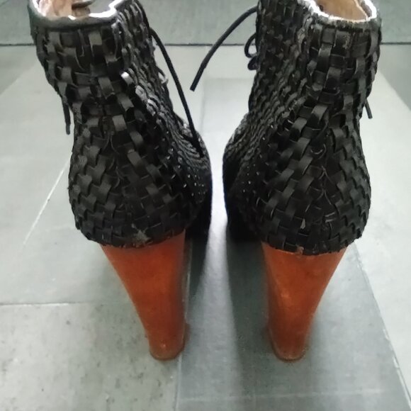 Jeffrey Campbell black basketweave Litas - 8 - Picture 10 of 10